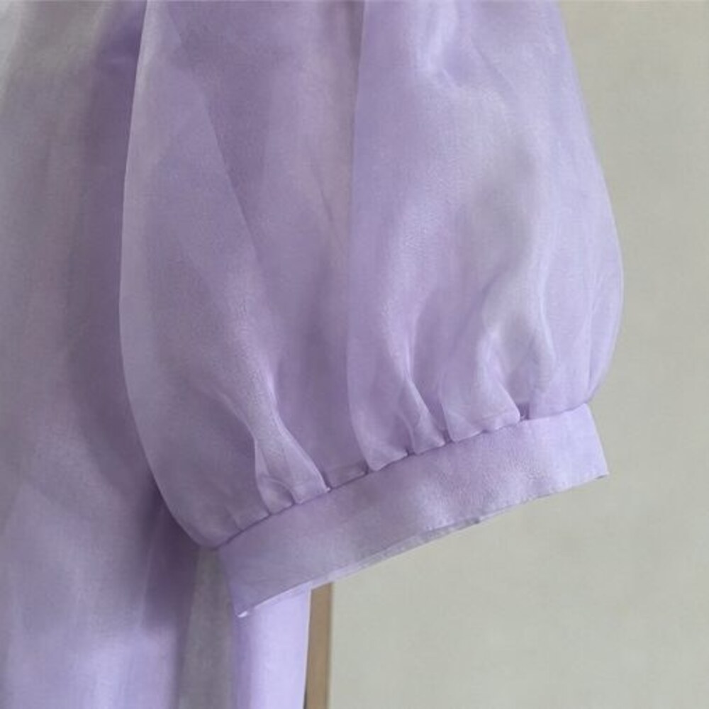 Camel Ruffle Blouse - Picture 5 of 6